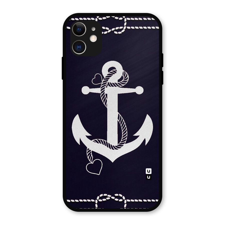 Sail Anchor Metal Back Case for iPhone 11