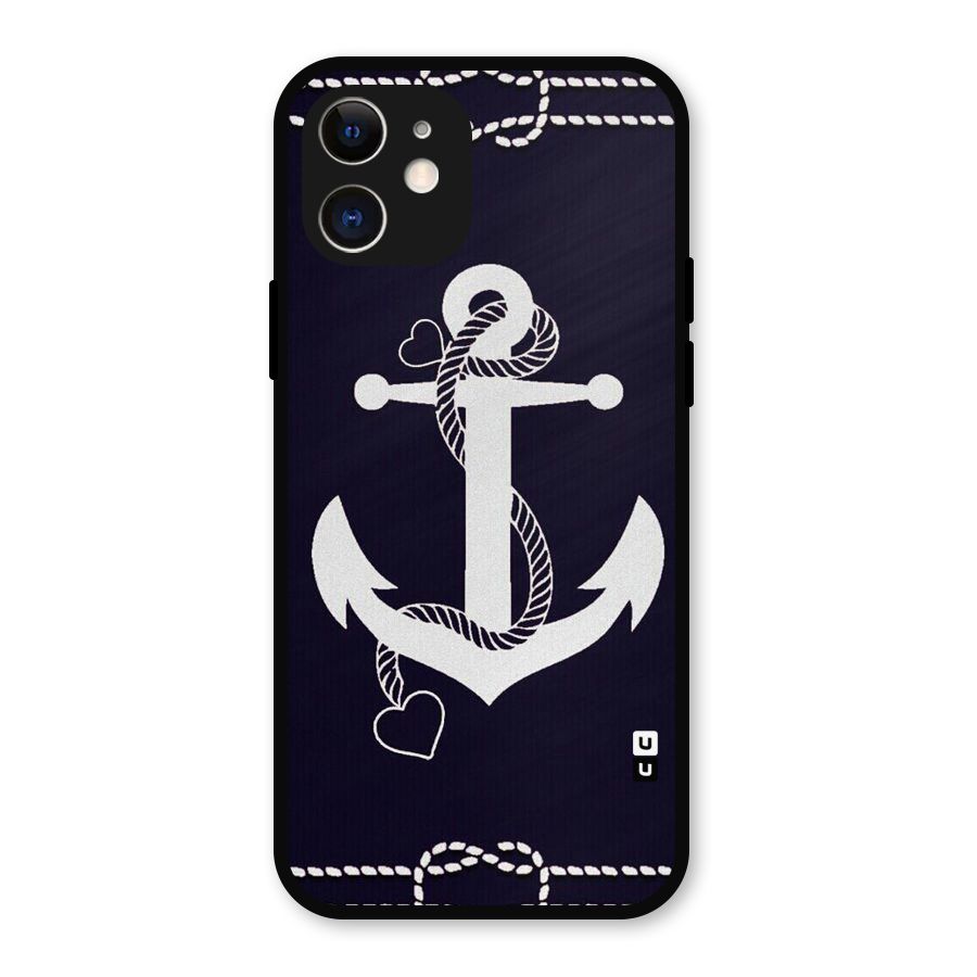 Sail Anchor Metal Back Case for iPhone 12