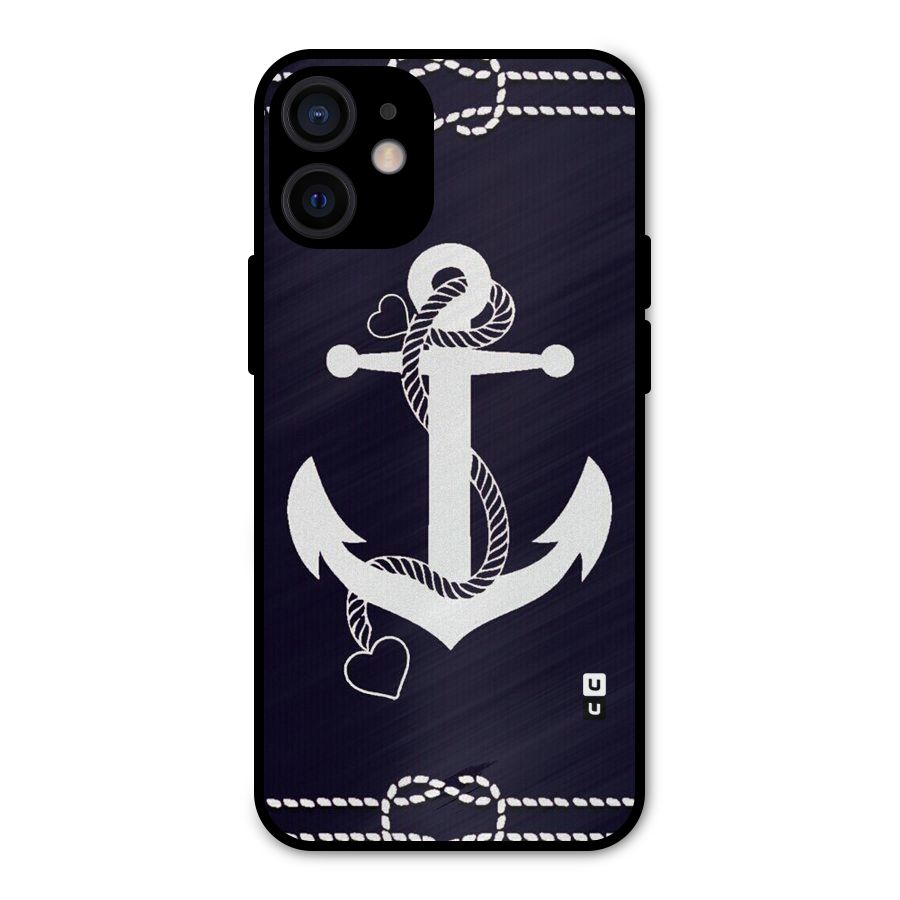 Sail Anchor Metal Back Case for iPhone 12 Mini