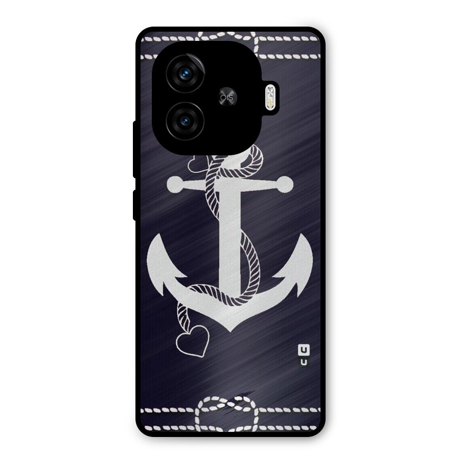 Sail Anchor Metal Back Case for iQOO Z9 Turbo