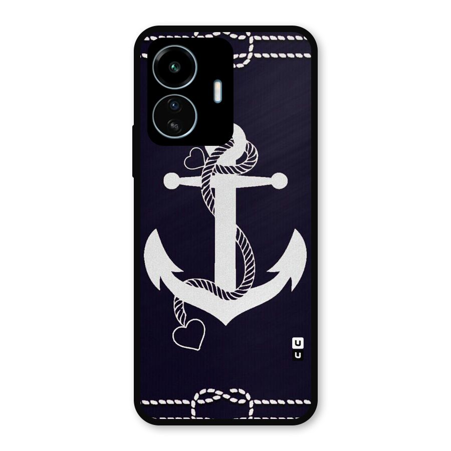 Sail Anchor Metal Back Case for vivo iQOO Z6 Lite 5G