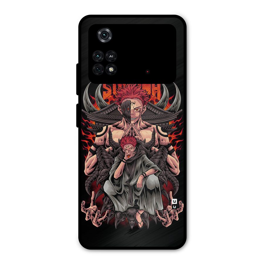 Sakuna King Metal Back Case for Poco M4 Pro 4G