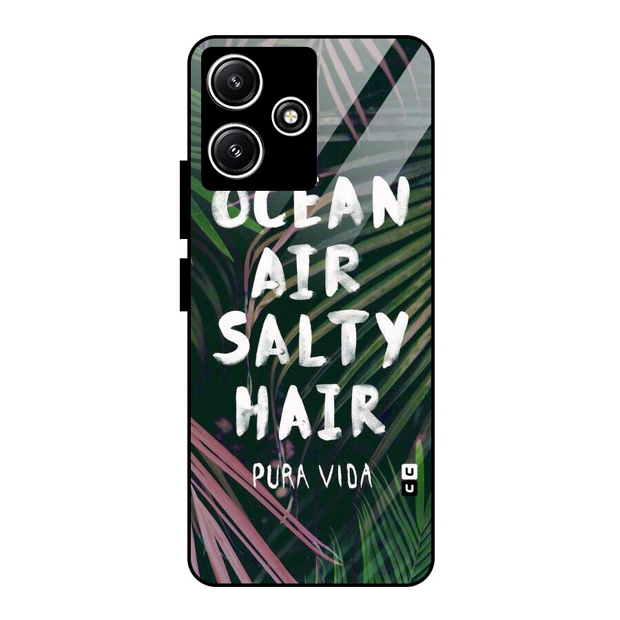 Salty Hair Glass Back Case for Redmi 12 5G