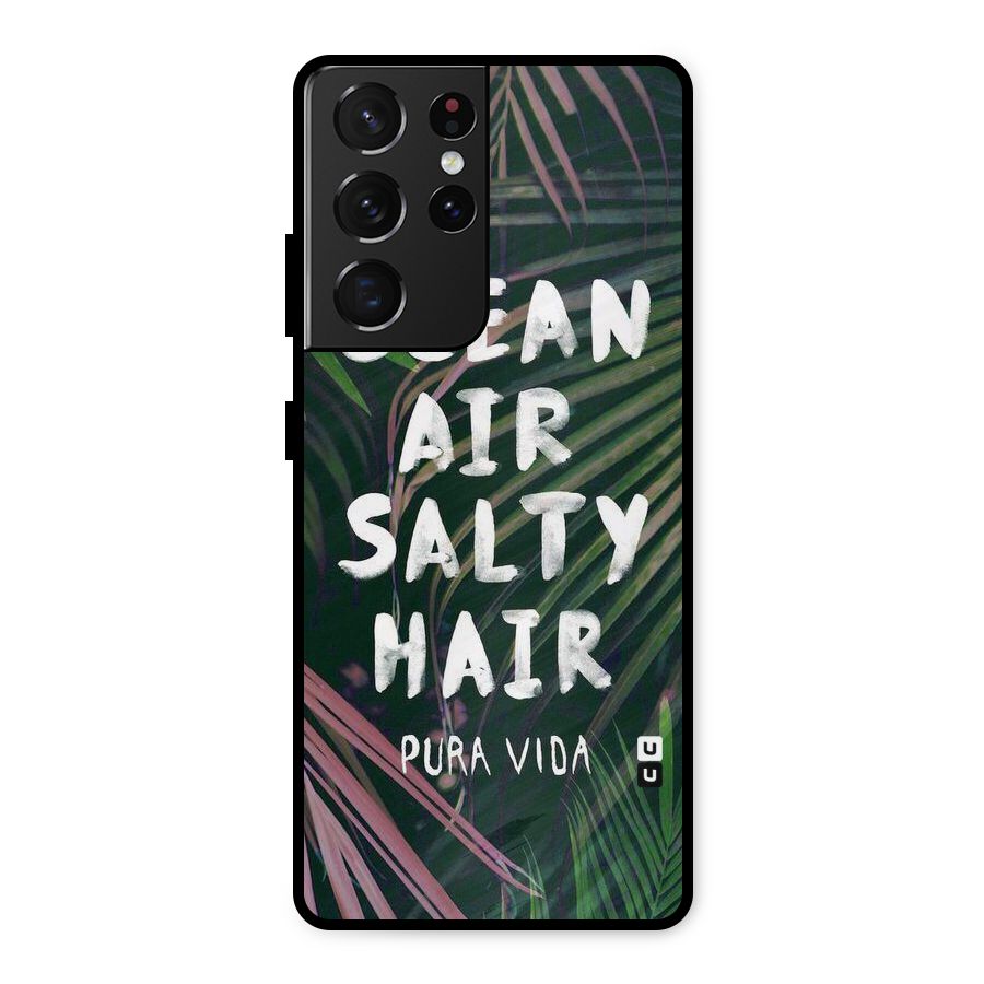 Salty Hair Metal Back Case for Galaxy S21 Ultra 5G