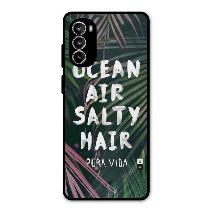 Salty Hair Metal Back Case for Moto G52