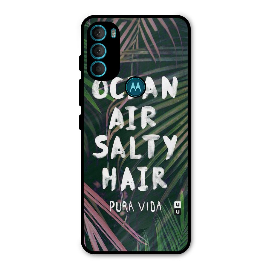 Salty Hair Metal Back Case for Moto G71 5G
