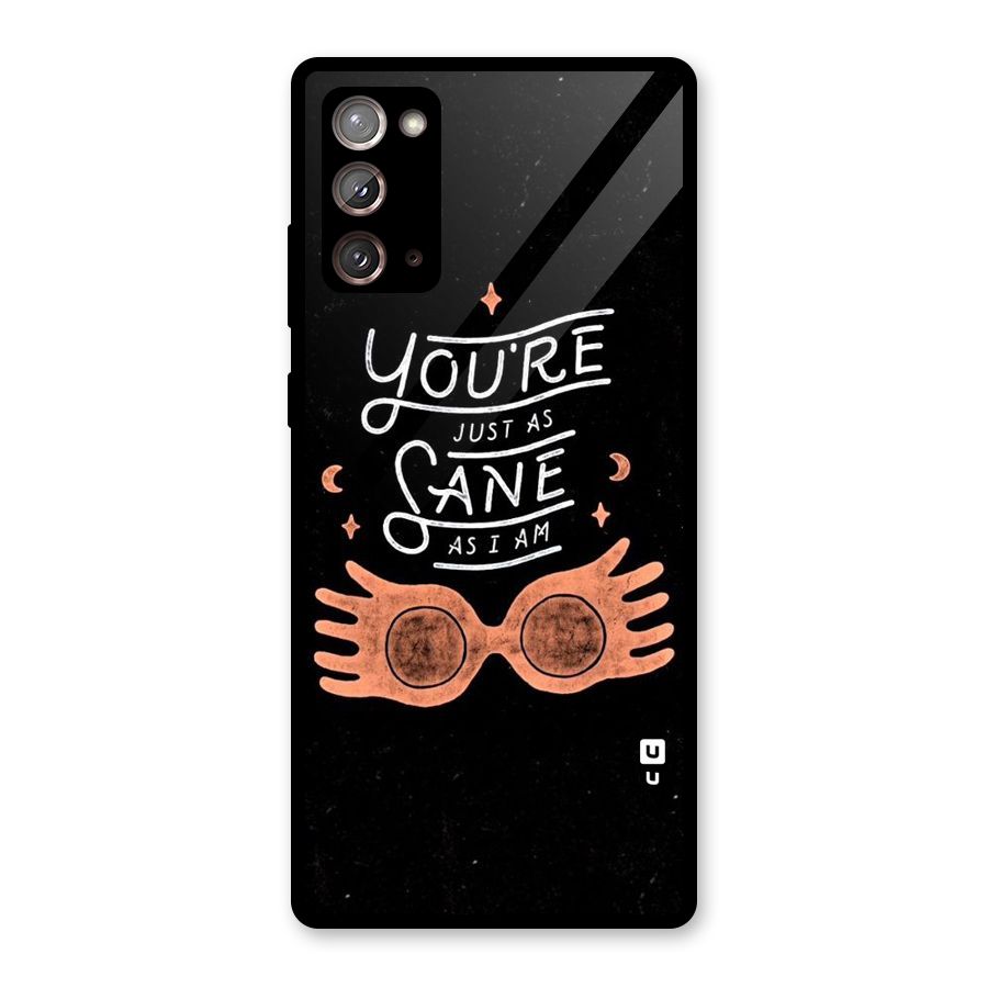 Sane As I Glass Back Case for Galaxy Note 20