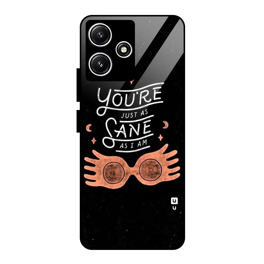 Sane As I Glass Back Case for Poco M6 Pro