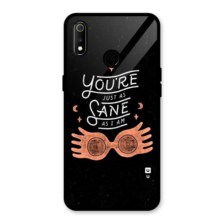 Sane As I Glass Back Case for Realme 3i