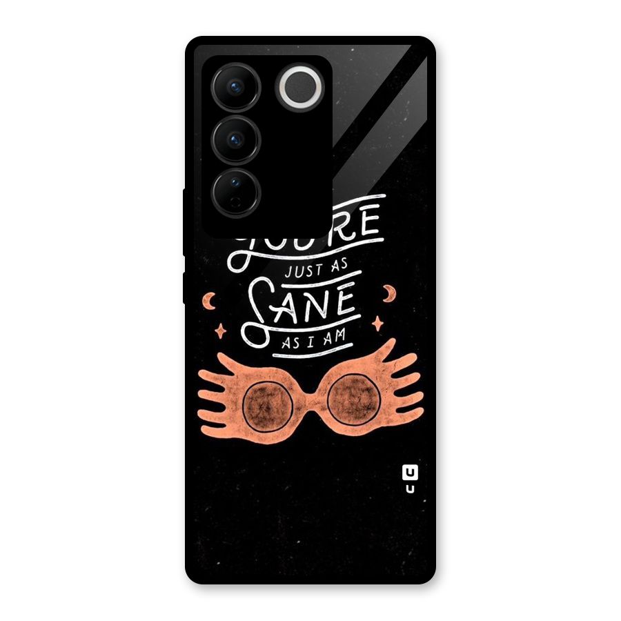 Sane As I Glass Back Case for Vivo V27 Pro