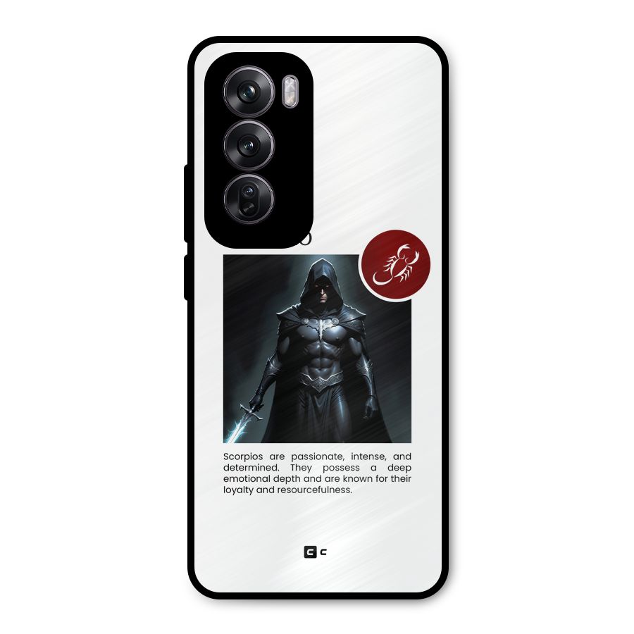 Sane Scorpio Metal Back Case for Oppo Reno12 Pro