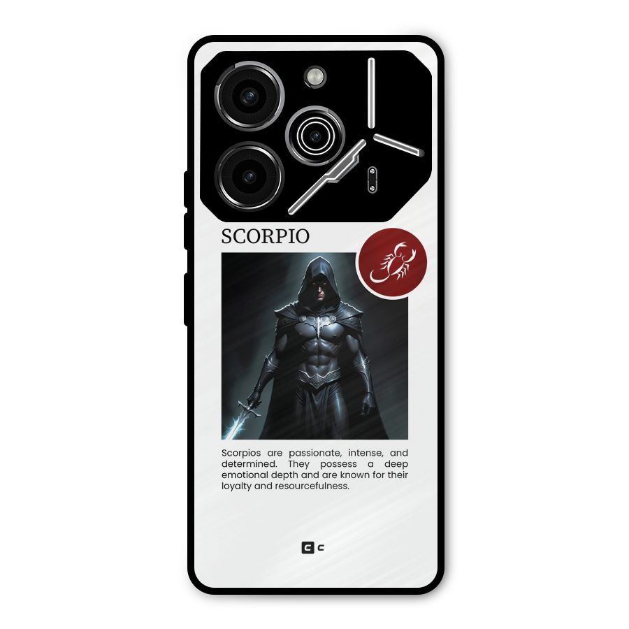 Sane Scorpio Metal Back Case for Tecno Pova 6 Pro