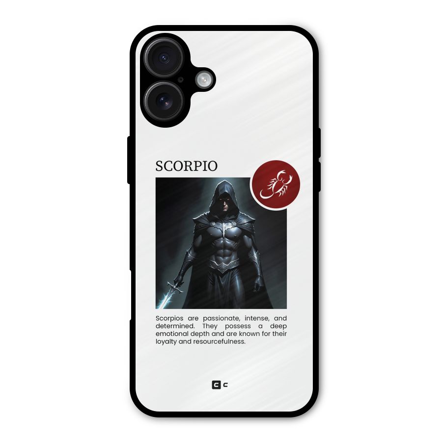 Sane Scorpio Metal Back Case for iPhone 16 Plus