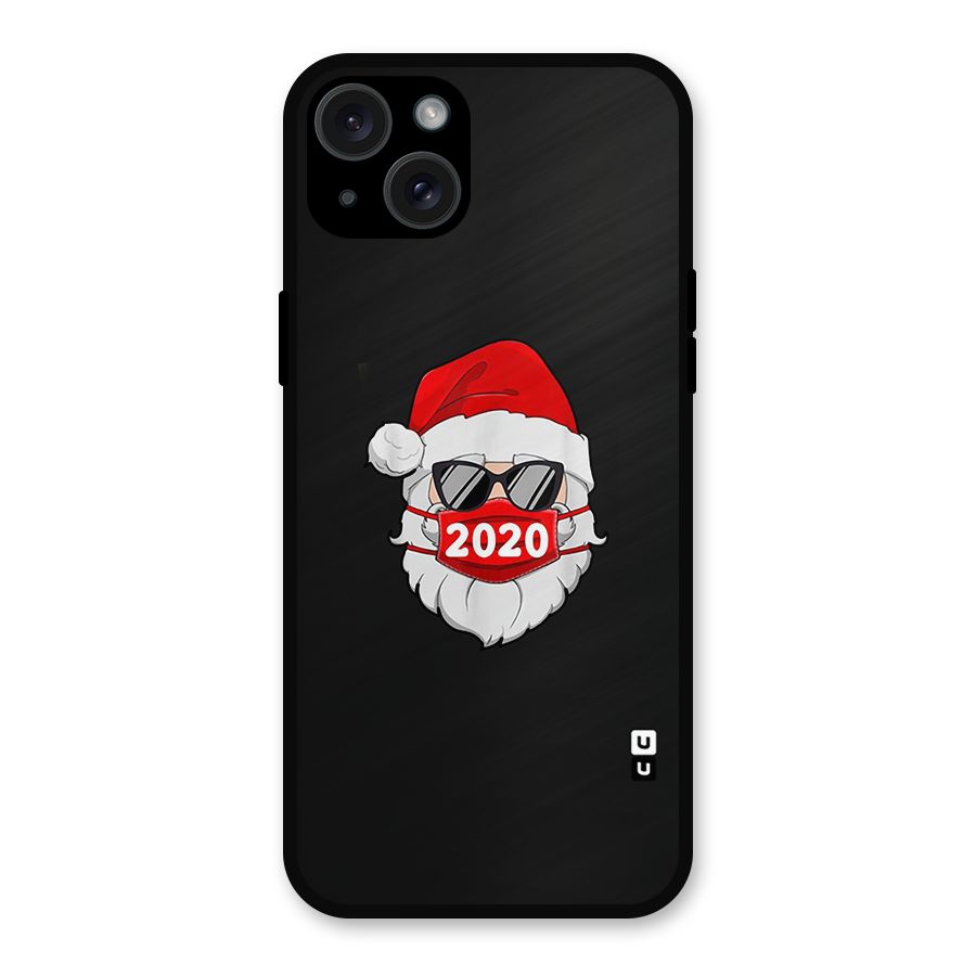 Santa 2020 Metal Back Case for iPhone 15 Plus