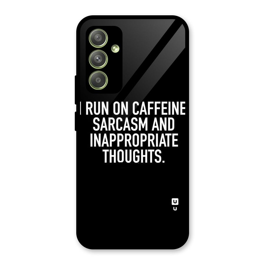Sarcasm And Caffeine Glass Back Case for Galaxy A54