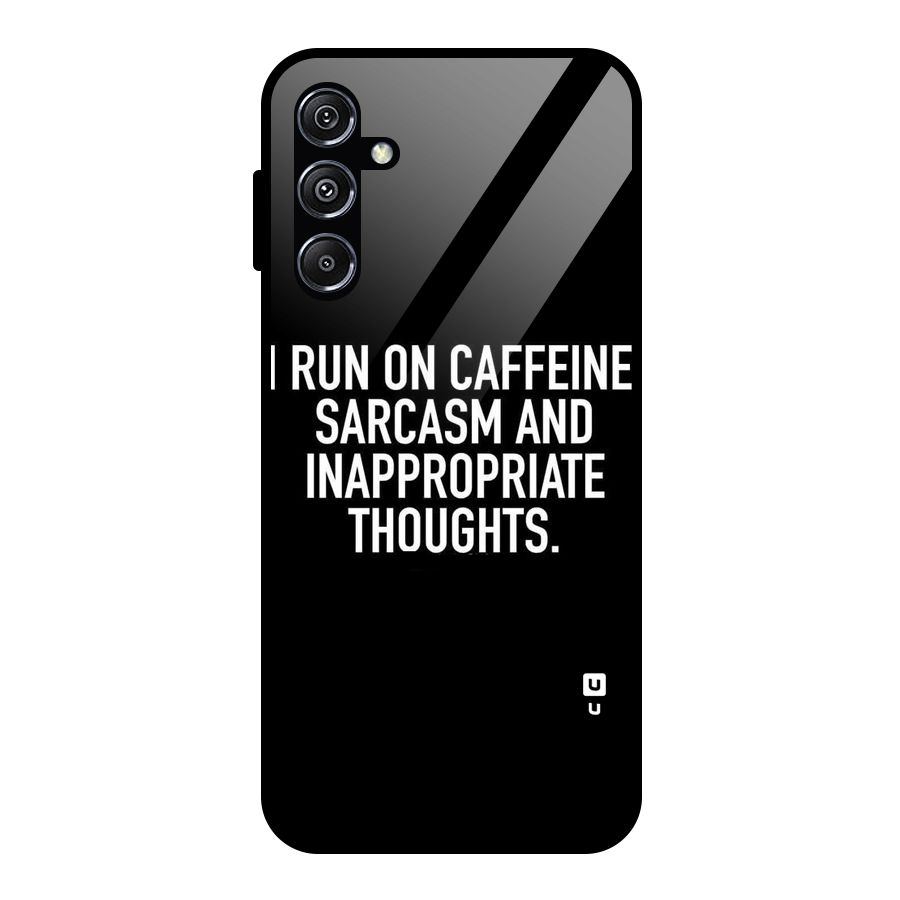 Sarcasm And Caffeine Glass Back Case for Galaxy M34 5G