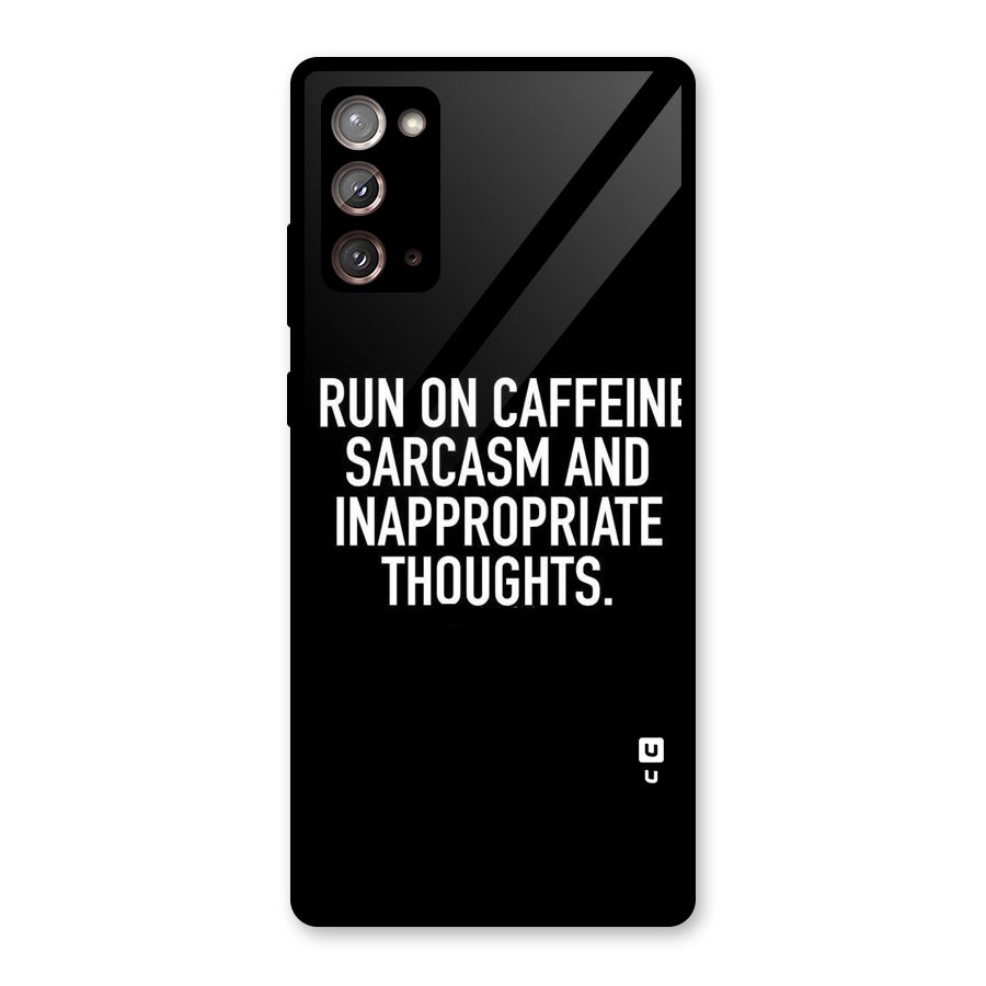 Sarcasm And Caffeine Glass Back Case for Galaxy Note 20