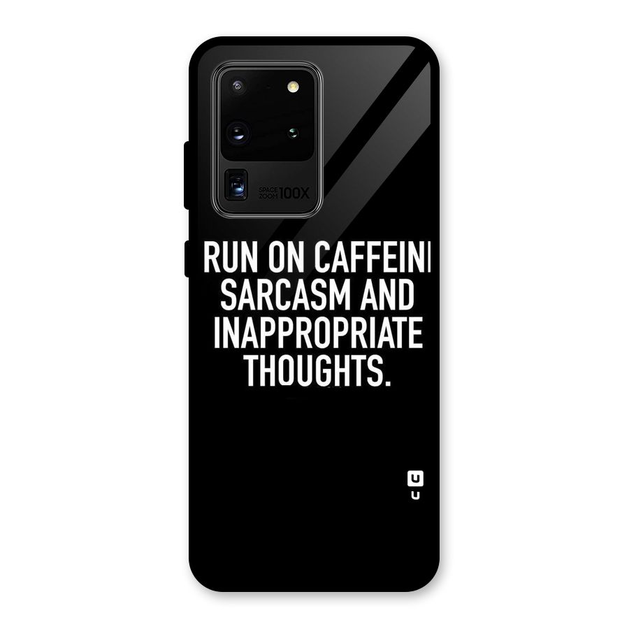 Sarcasm And Caffeine Glass Back Case for Galaxy S20 Ultra