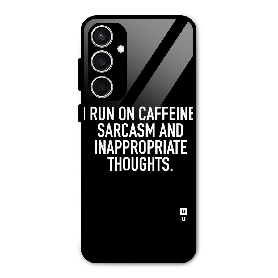 Sarcasm And Caffeine Glass Back Case for Galaxy S23 FE