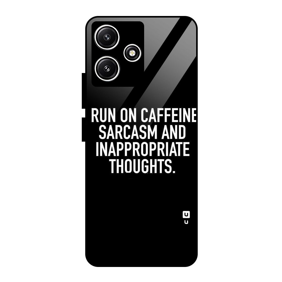 Sarcasm And Caffeine Glass Back Case for Poco M6 Pro