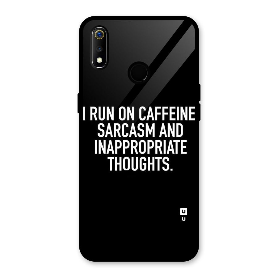 Sarcasm And Caffeine Glass Back Case for Realme 3