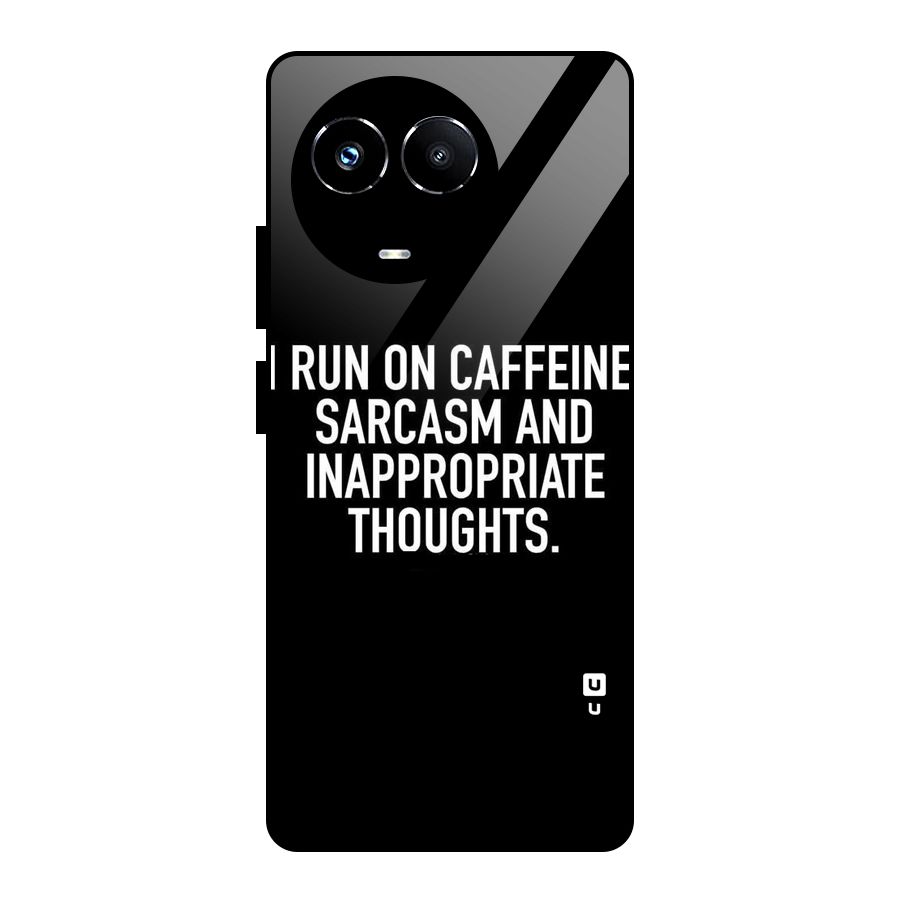 Sarcasm And Caffeine Glass Back Case for Realme Narzo 60X