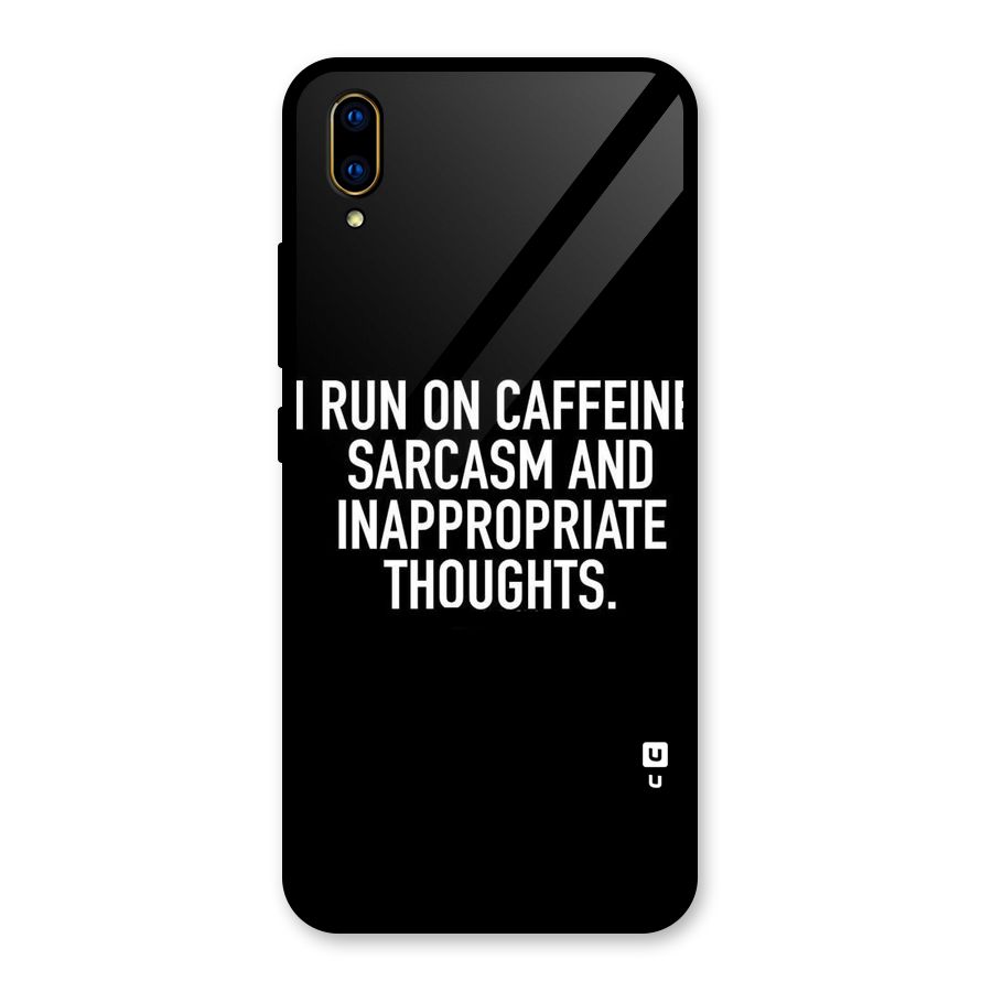 Sarcasm And Caffeine Glass Back Case for Vivo V11 Pro