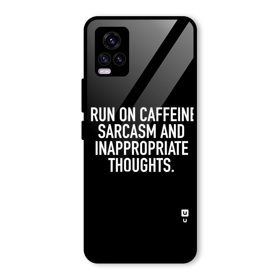Sarcasm And Caffeine Glass Back Case for Vivo V20 2021
