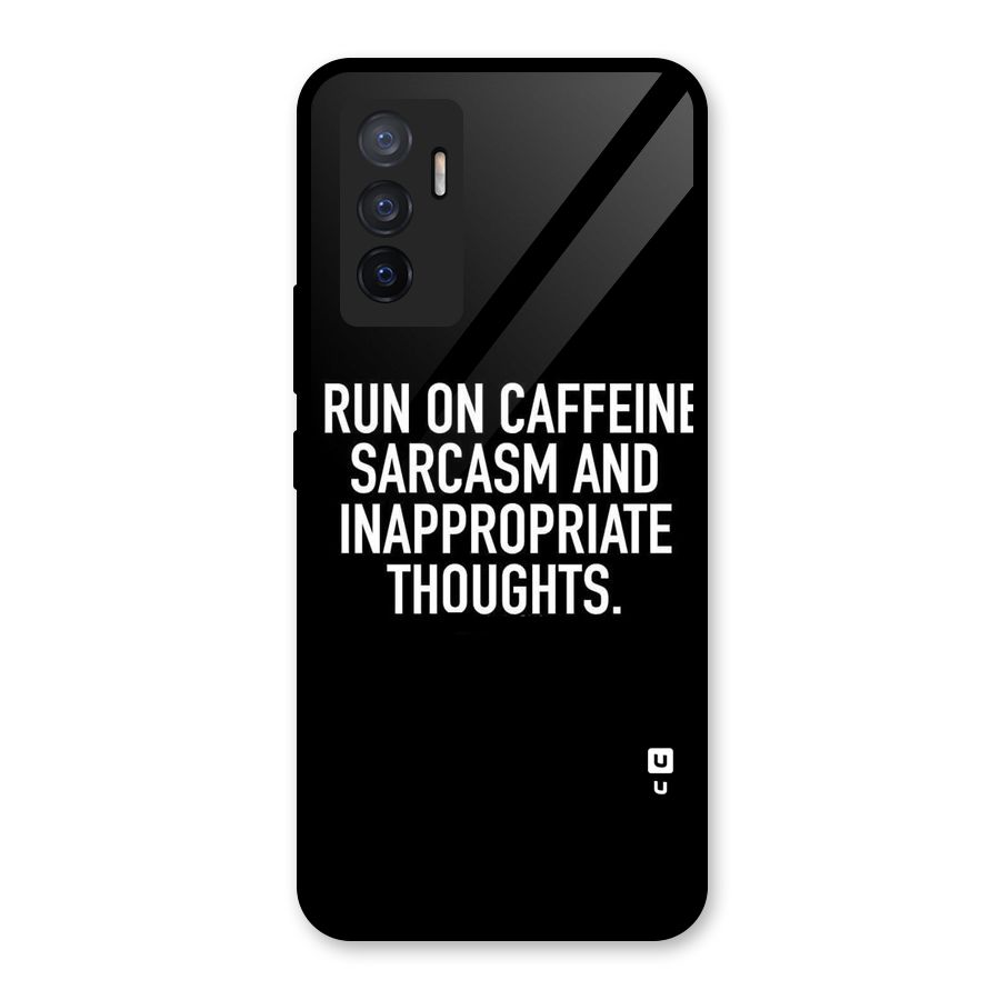Sarcasm And Caffeine Glass Back Case for Vivo V23e