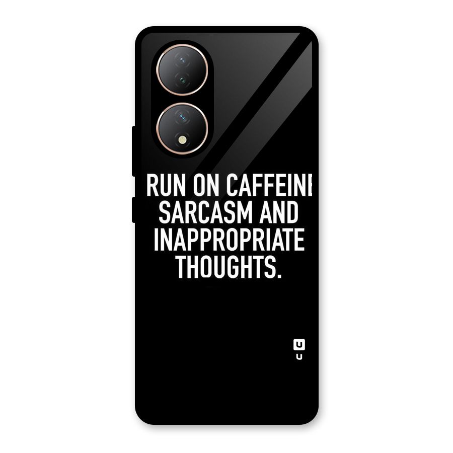 Sarcasm And Caffeine Glass Back Case for Vivo Y100A