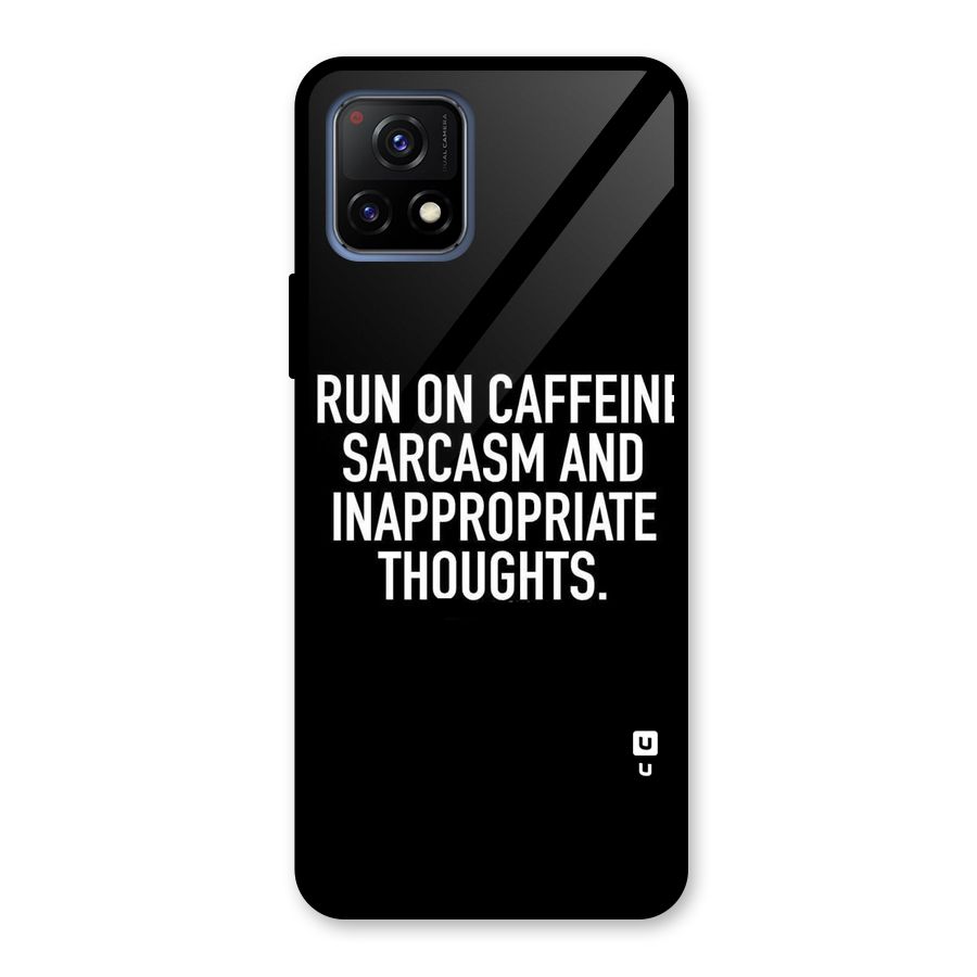 Sarcasm And Caffeine Glass Back Case for Vivo Y72 5G