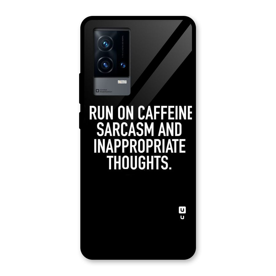 Sarcasm And Caffeine Glass Back Case for iQOO 9 5G