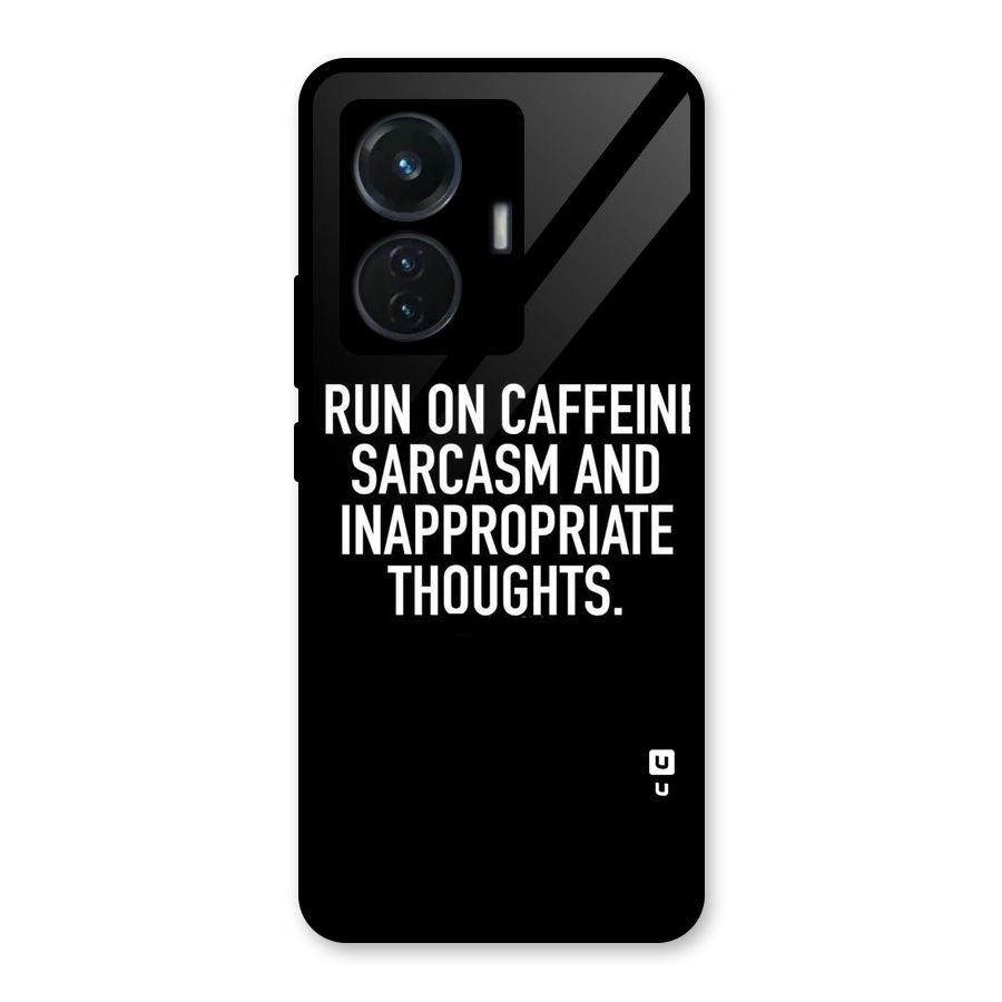 Sarcasm And Caffeine Glass Back Case for iQOO Z6 44W
