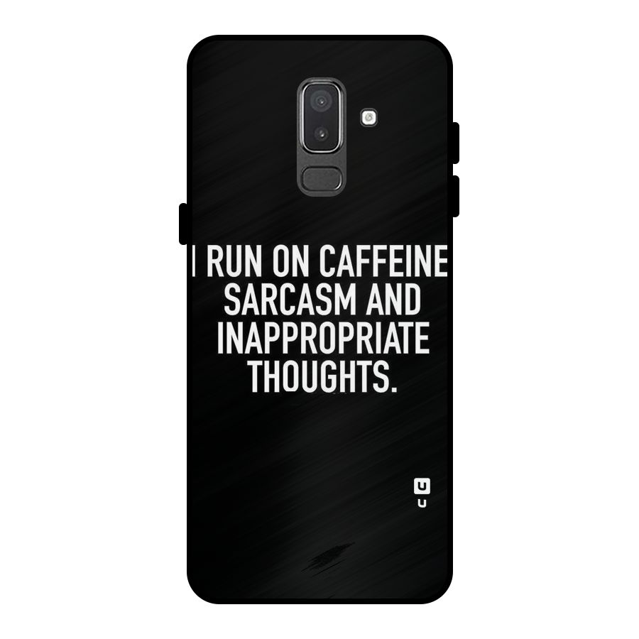 Sarcasm And Caffeine Metal Back Case for Galaxy On8 (2018)