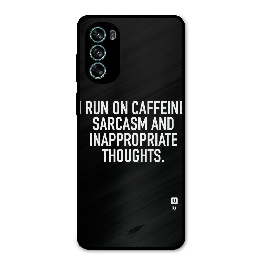 Sarcasm And Caffeine Metal Back Case for Moto G62