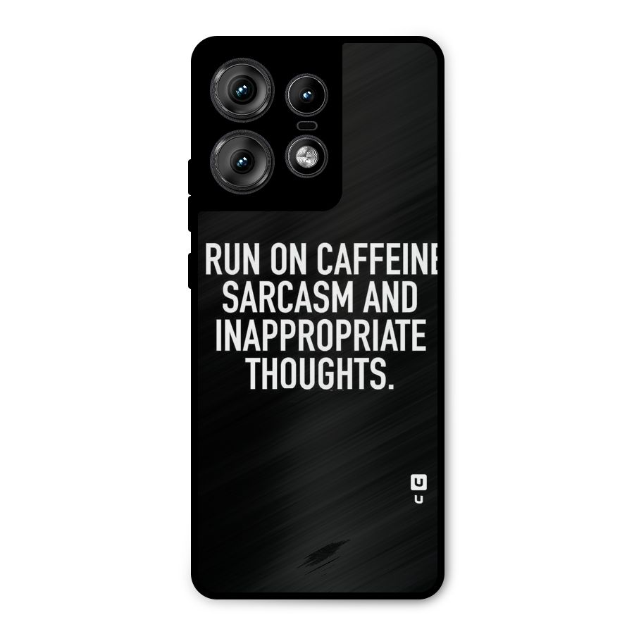 Sarcasm And Caffeine Metal Back Case for Motorola Edge 50 Pro