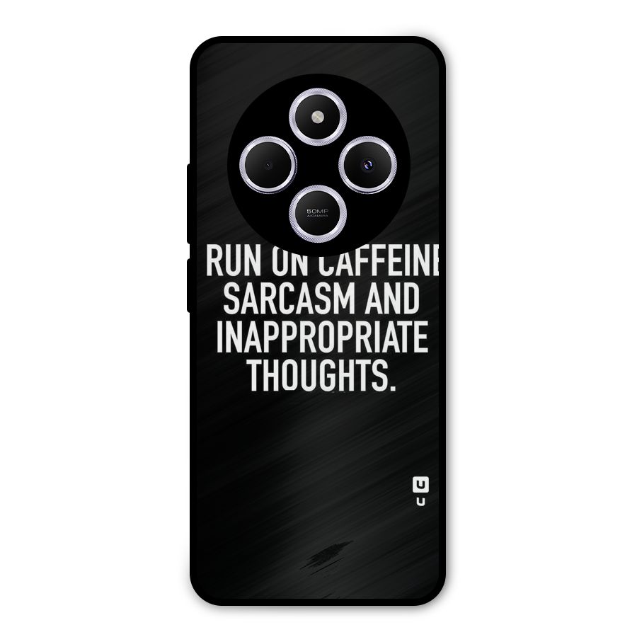 Sarcasm And Caffeine Metal Back Case for Poco M7