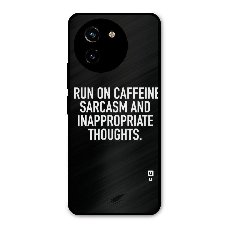 Sarcasm And Caffeine Metal Back Case for Vivo T3x