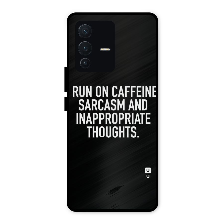 Sarcasm And Caffeine Metal Back Case for Vivo V23 5G