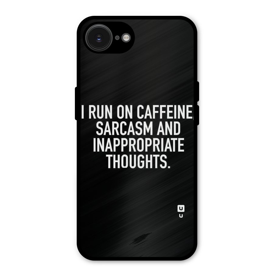 Sarcasm And Caffeine Metal Back Case for iPhone 16e