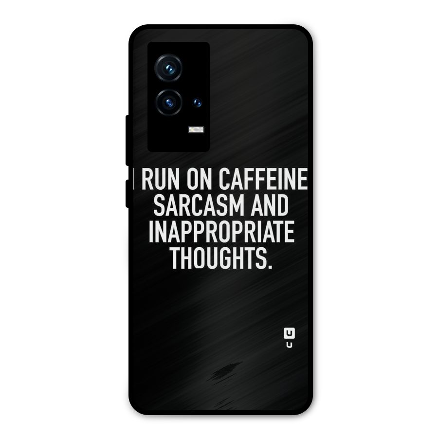 Sarcasm And Caffeine Metal Back Case for iQOO 9 5G