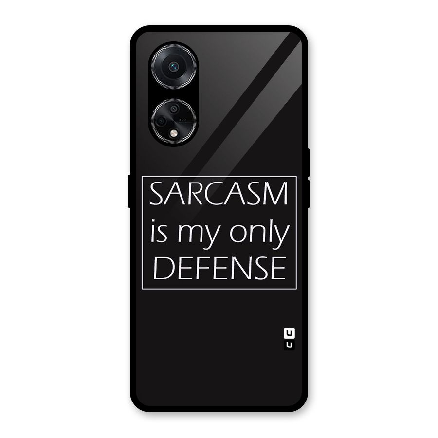 Sarcasm Defence Glass Back Case for Oppo F23