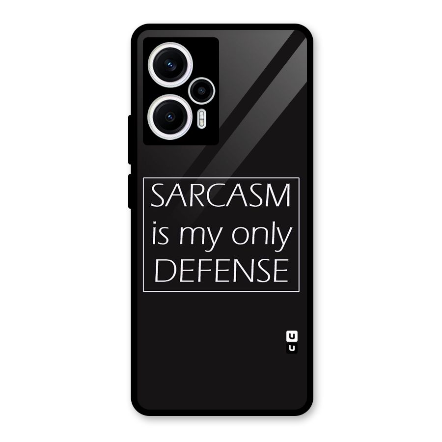 Sarcasm Defence Glass Back Case for Poco F5