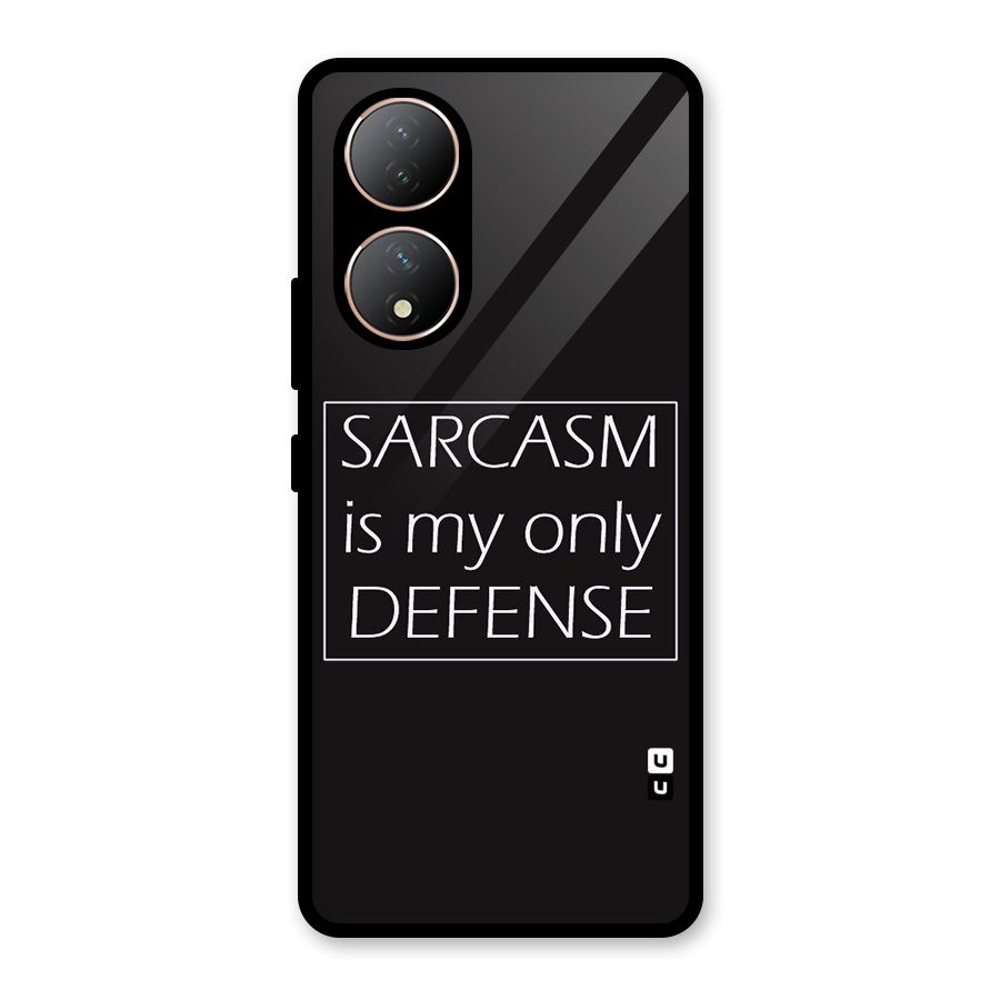 Sarcasm Defence Glass Back Case for Vivo T2