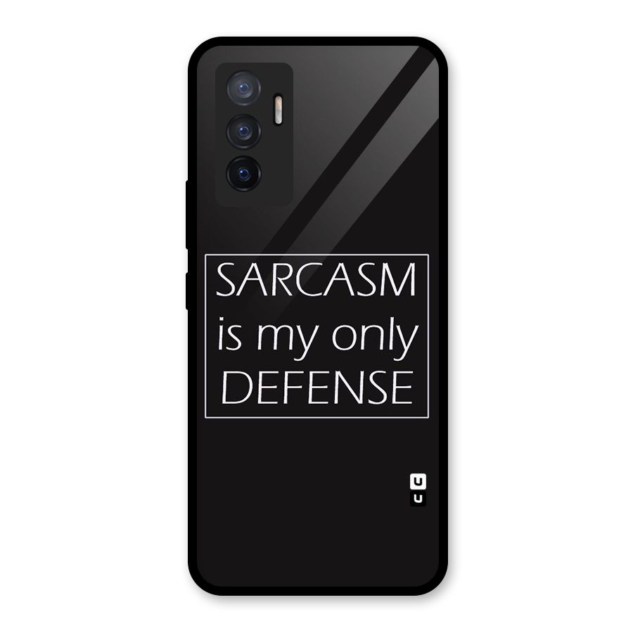 Sarcasm Defence Glass Back Case for Vivo V23e