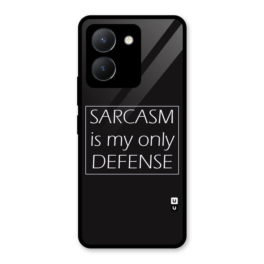 Sarcasm Defence Glass Back Case for Vivo Y36