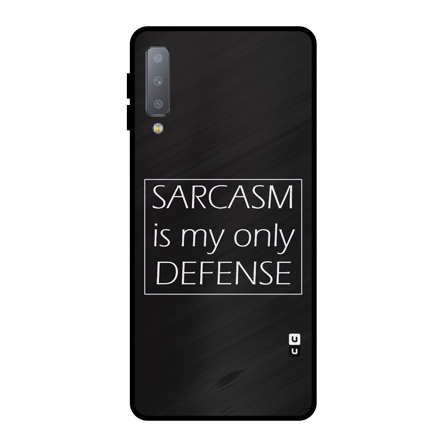 Sarcasm Defence Metal Back Case for Galaxy A7 (2018)