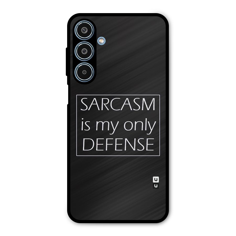 Sarcasm Defence Metal Back Case for Galaxy M35