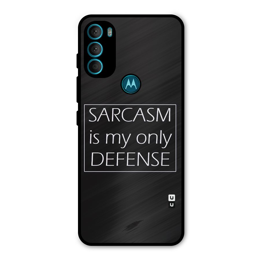 Sarcasm Defence Metal Back Case for Moto G71 5G