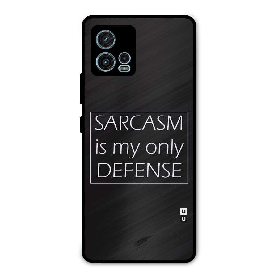 Sarcasm Defence Metal Back Case for Moto G72